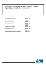 GNB Sonnenschein Operating & Installation Instructions Manual предпросмотр