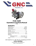 GNC P530 Operation And Parts Manual предпросмотр