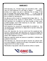 Предварительный просмотр 2 страницы GNC P530 Operation And Parts Manual