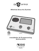 Preview for 1 page of Go!Control 2GIG-CP2 Installation & Programming Instructions