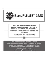 Preview for 1 page of Go groove BassPULSE 2MX User Manual