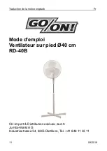 Предварительный просмотр 11 страницы Go-On RD-40B Original Instruction Manual