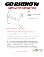 Предварительный просмотр 1 страницы Go Rhino 5344 Installation Instructions Manual