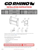 Предварительный просмотр 3 страницы Go Rhino 5344 Installation Instructions Manual