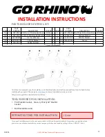 Preview for 3 page of Go Rhino 730500T Installation Instructions Manual