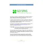 Предварительный просмотр 4 страницы Go Spas GO 620 Owner'S Manual