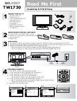 Предварительный просмотр 1 страницы Go-Video TW1730 Quick Reference Manual