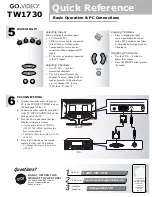 Предварительный просмотр 2 страницы Go-Video TW1730 Quick Reference Manual