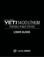 GOAL ZERO Yeti 1400 User Manual preview