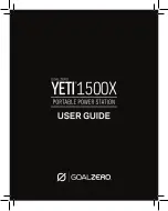 Preview for 1 page of GOAL ZERO YETI 1500X User Manual