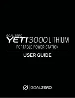 GOAL ZERO YETI 3000 Lithium User Manual preview