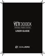 GOAL ZERO Yeti 3000X User Manual preview