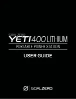 GOAL ZERO Yeti 400 Lithium User Manual preview