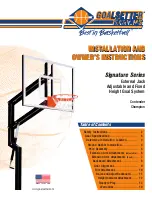 Preview for 1 page of Goalsetter Systems Champion Signature Series Installation And Owner'S Instructions