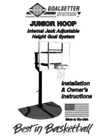 Preview for 1 page of Goalsetter Systems Junior Hoop Installation & Owner'S Instructions