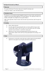 Preview for 2 page of Gobo ECO Spot C40PCE User Manual