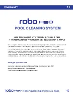 Preview for 19 page of Goby Robo H2O Operating Manual