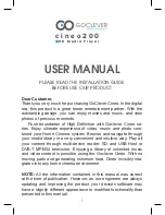 Предварительный просмотр 3 страницы Goclever cineo200 User Manual