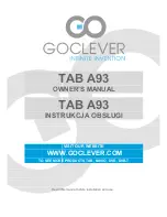 Предварительный просмотр 1 страницы Goclever TAB A93 Owner'S Manual