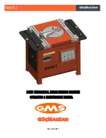 GOCMAKSAN B45X1 Operating & Maintenance Manual предпросмотр