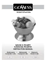 Goddess SCA415 Profi life Instruction Manual предпросмотр