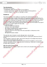 Предварительный просмотр 24 страницы Goddess SPA 2838 Instruction Manual