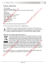 Предварительный просмотр 25 страницы Goddess SPA 2838 Instruction Manual