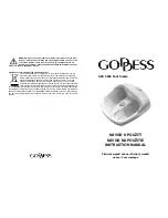 Goddess SPA 3838 Foot Siesta Instruction Manual preview