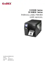 Godex ZX1000i Series User Manual preview