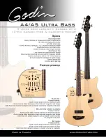 Preview for 1 page of Godin A4 Ultra Bass Product Specification