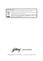 Preview for 124 page of Godrej GME 720 CP2 QZ User Manual