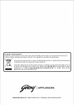 Preview for 190 page of Godrej GME 728 CF1 PM User Manual