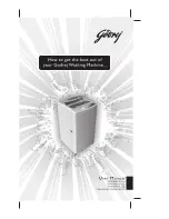 Предварительный просмотр 1 страницы Godrej GWF 580PX User Manual