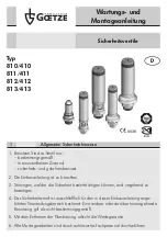 Goetze 810/410 Assembly And Maintenance Instructions предпросмотр