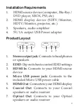 Предварительный просмотр 5 страницы gofanco HDAudExt14 User Manual