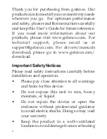 Preview for 2 page of gofanco HDbaseT-HDR User Manual