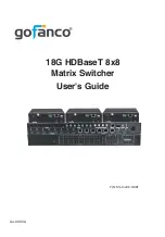 Предварительный просмотр 1 страницы gofanco Matrix88-HDBT User Manual