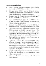 Предварительный просмотр 7 страницы gofanco Matrix88-HDBT User Manual