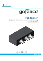 Предварительный просмотр 1 страницы gofanco Prophecy PRO-3GSDI4P User Manual