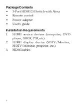 Предварительный просмотр 4 страницы gofanco Switch3P-HD20 User Manual