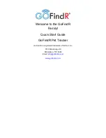 Preview for 1 page of GoFind GoFindR Quick Start Manual