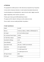 Preview for 2 page of Gofort UA1100 User Manual