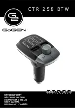 Gogen CTR 258 BTW User Manual предпросмотр