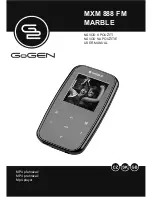 Gogen MXM 888 FM MARBLE User Manual preview