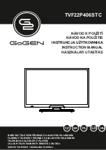 Предварительный просмотр 1 страницы Gogen TVF22P406STC Instruction Manual