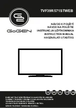 Gogen TVF39R571STWEB Instruction Manual предпросмотр