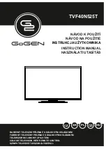 Предварительный просмотр 1 страницы Gogen TVF40N525T Instruction Manual