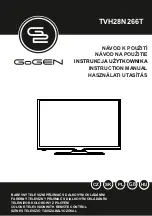 Gogen TVH28N266T Instruction Manual предпросмотр