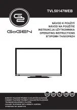 Предварительный просмотр 1 страницы Gogen TVL50147WEB Operating Instructions Manual