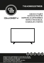 Предварительный просмотр 1 страницы Gogen TVU 43W652 Instruction Manual